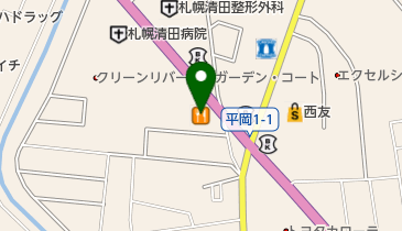和食レストランとんでん清田店の地図画像