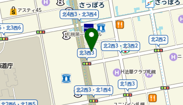 回転寿司根室花まる大同生命札幌ビルmiredo店の地図画像