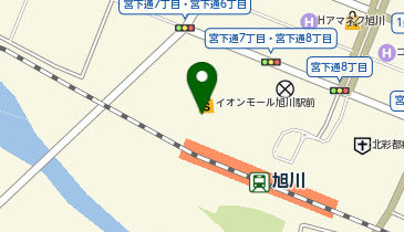 はなまるうどんイオンモール旭川駅前店の地図画像