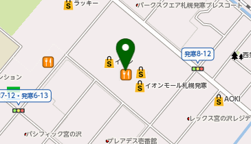 ピエトロイオンモール札幌発寒店の地図画像