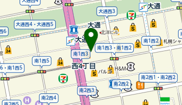 カフェ&レストランランドマーク札幌三越の地図画像