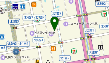 カフェ・ド・クリエJRイン札幌北2条店の地図画像
