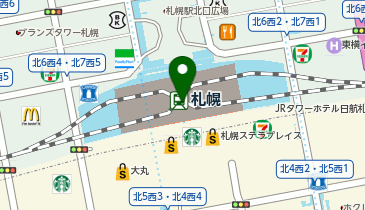 味の時計台JR札幌店の地図画像