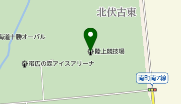 帯広の森陸上競技場の地図画像