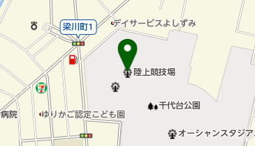 函館市千代台公園陸上競技場の地図画像