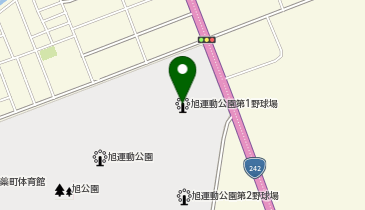 北見市留辺蘂町旭運動公園第1野球場の地図画像