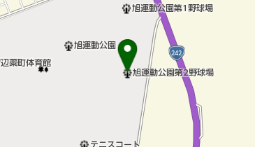 北見市留辺蘂町旭運動公園第2野球場の地図画像