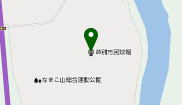 芦別市民球場の地図画像