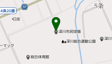 深川市民球場の地図画像