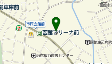 函館アリーナの地図画像