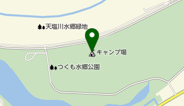 士別市つくも水郷公園キャンプ場の地図画像