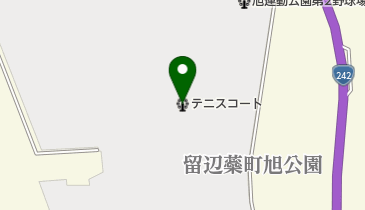 留辺蘂自治区旭運動公園テニスコートの地図画像