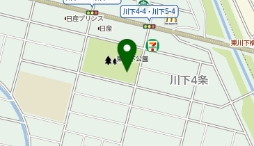 東川下公園テニスコートの地図画像