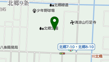 北郷公園テニスコートの地図画像