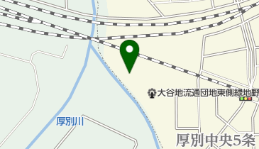 大谷地流通団地東側緑地テニスコートの地図画像