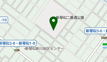 新琴似二番通公園テニスコートの地図画像