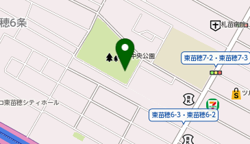 札苗中央公園テニスコートの地図画像