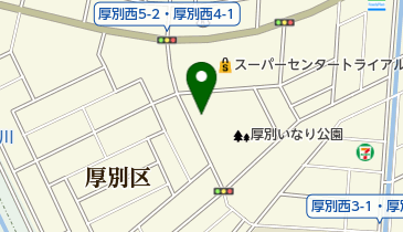 厚別いなり公園テニスコートの地図画像