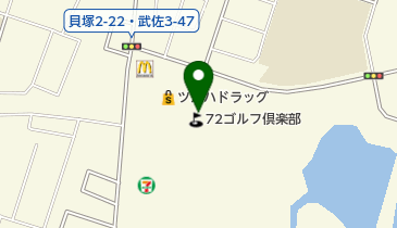 72ゴルフ倶楽部の地図画像