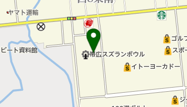 帯広スズランボウルの地図画像