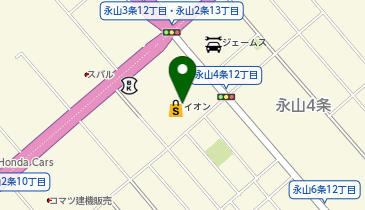 タイトーFステーションイオン旭川永山店の地図画像