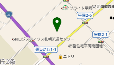 清田区体育館温水プールの地図画像