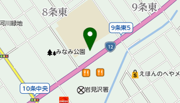 岩見沢市温水プールの地図画像