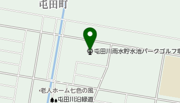 屯田川雨水貯水池パークゴルフ場の地図画像