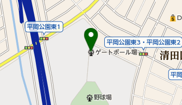平岡公園ゲートボール場の地図画像