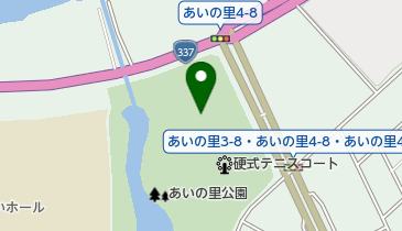 あいの里公園野球場の地図画像