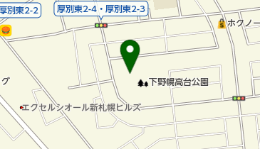 下野幌高台公園野球場の地図画像