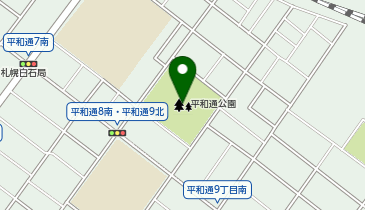 平和通公園野球場の地図画像