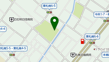 東札幌にれ公園野球場の地図画像