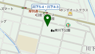 東川下公園野球場の地図画像