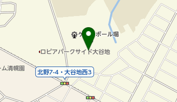 大谷地の森公園野球場の地図画像