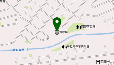 西野南公園野球場の地図画像
