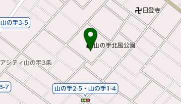 山の手北風公園野球場の地図画像