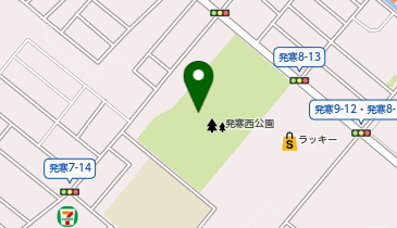 発寒西公園野球場の地図画像