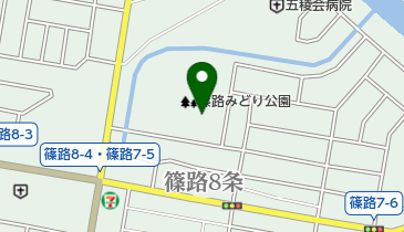 篠路みどり公園野球場の地図画像