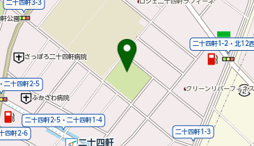 二十四軒すずらん公園野球場の地図画像