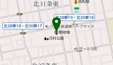 元村公園野球場の地図画像