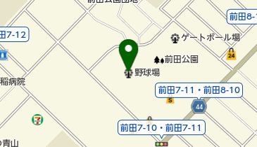 前田公園野球場の地図画像