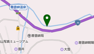 層雲峡氷瀑まつりの地図画像