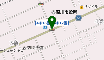 一般道道深川砂川自転車道線の地図画像