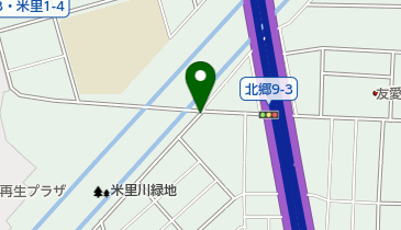 北白石サイクリングロードの地図画像