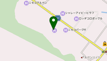 ニセコひらふ温泉の地図画像
