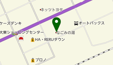 天然温泉なごみの湯の地図画像