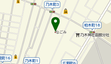函館乃木温泉なごみの地図画像