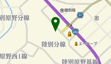 ふるさと銀河線りくべつ鉄道の地図画像