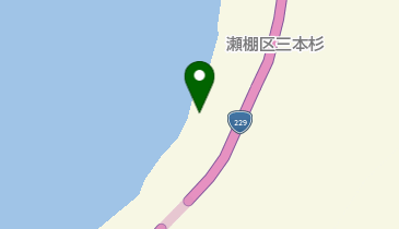 三本杉海水浴場の地図画像